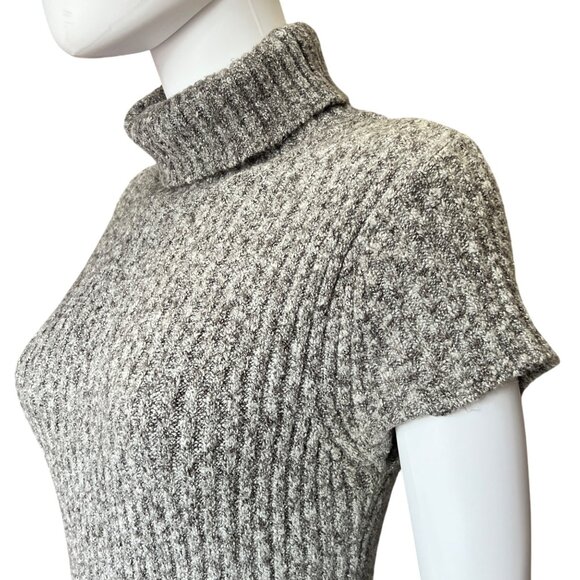 J.J. Always Brown Turtleneck Sweater Dress w/ Button Accents Womens Size Large - Picture 3 of 6